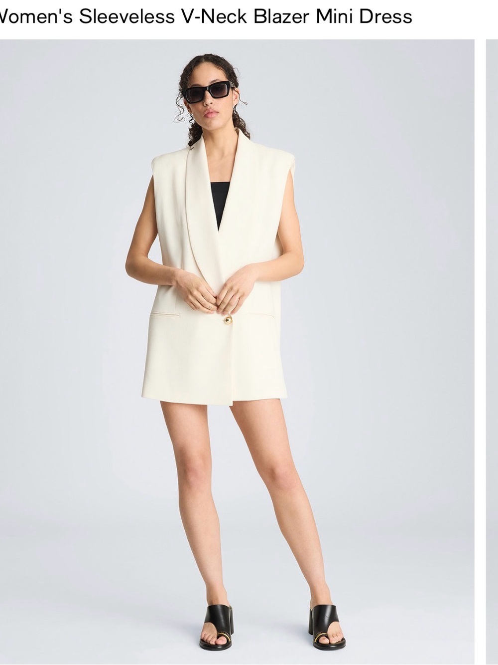 Kenneth Cole New York Sleeveless V-Neck Blazer Mini Dress Sz 12 NWT